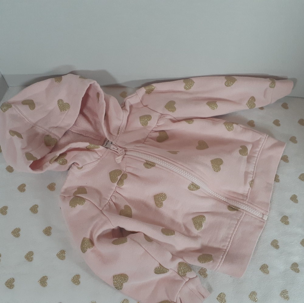 10/$40 Carter's Hooded Hearts Sweater
